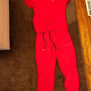 Fabletics Bold Red V-Neck Top